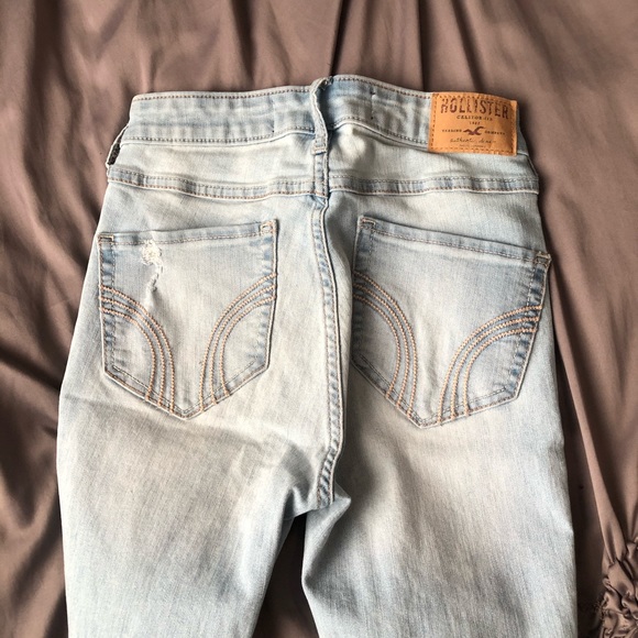 High Waist Super Skinny Jeans, Distress Light wash - Picture 2 of 3